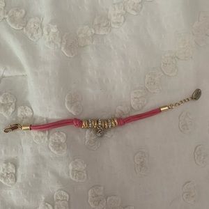 Juicy Couture pink yarn bracelet